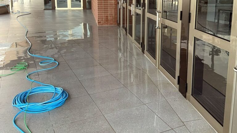 Pressure washed school walkway, Toowoomba